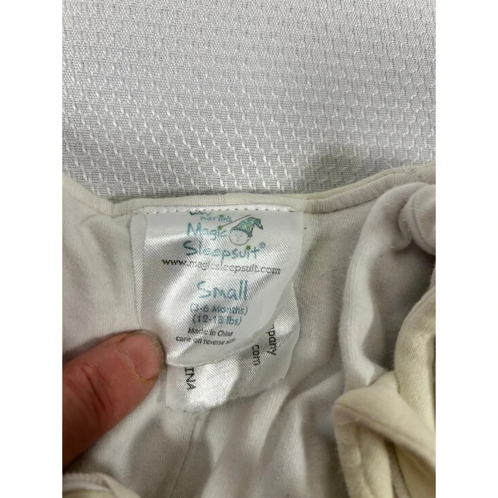 Baby Merlin Magic Sleepsuit Small 3-6 Months Cream Cotton Transition Suit Kids